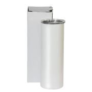Sublimation Tumbler White Stainless Steel with Straw & Rubber Case 20 oz 600ml