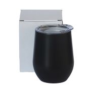 Egg Mug Double Walled BLACK Stainless Steel 12oz 360ml