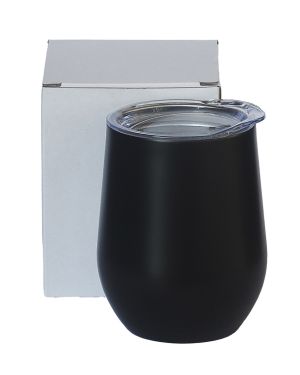 Egg Mug Double Walled BLACK Stainless Steel 12oz 360ml