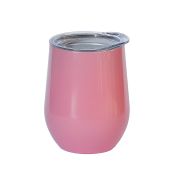 Egg Mug Double Walled Candy Pink Stainless Steel 12oz 360ml
