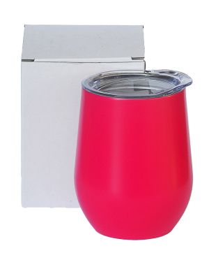 Egg Mug Double Walled HOT Pink Stainless Steel 12oz 360ml