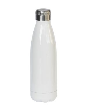Sublimation Double Walled Flask White Stainless Steel  Bottle Shaped 500ml