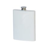 White Stainless HipFlask 180ml 6oz